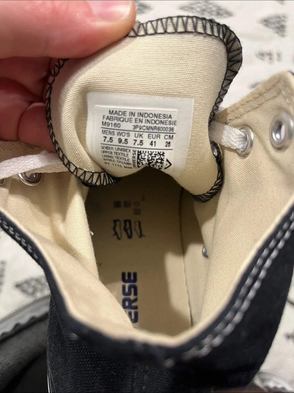 Converse Black and White Chuck Taylor All Star High Top Sneakers - Picture 2 of 2